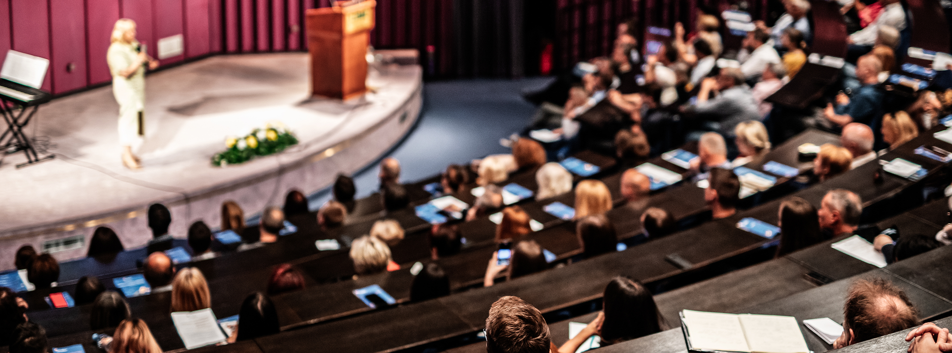 People in a conference hall
